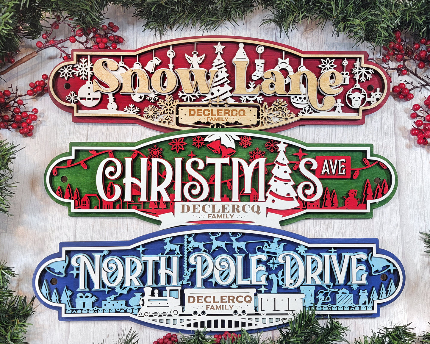Personalized Merry Christmas Street Signs