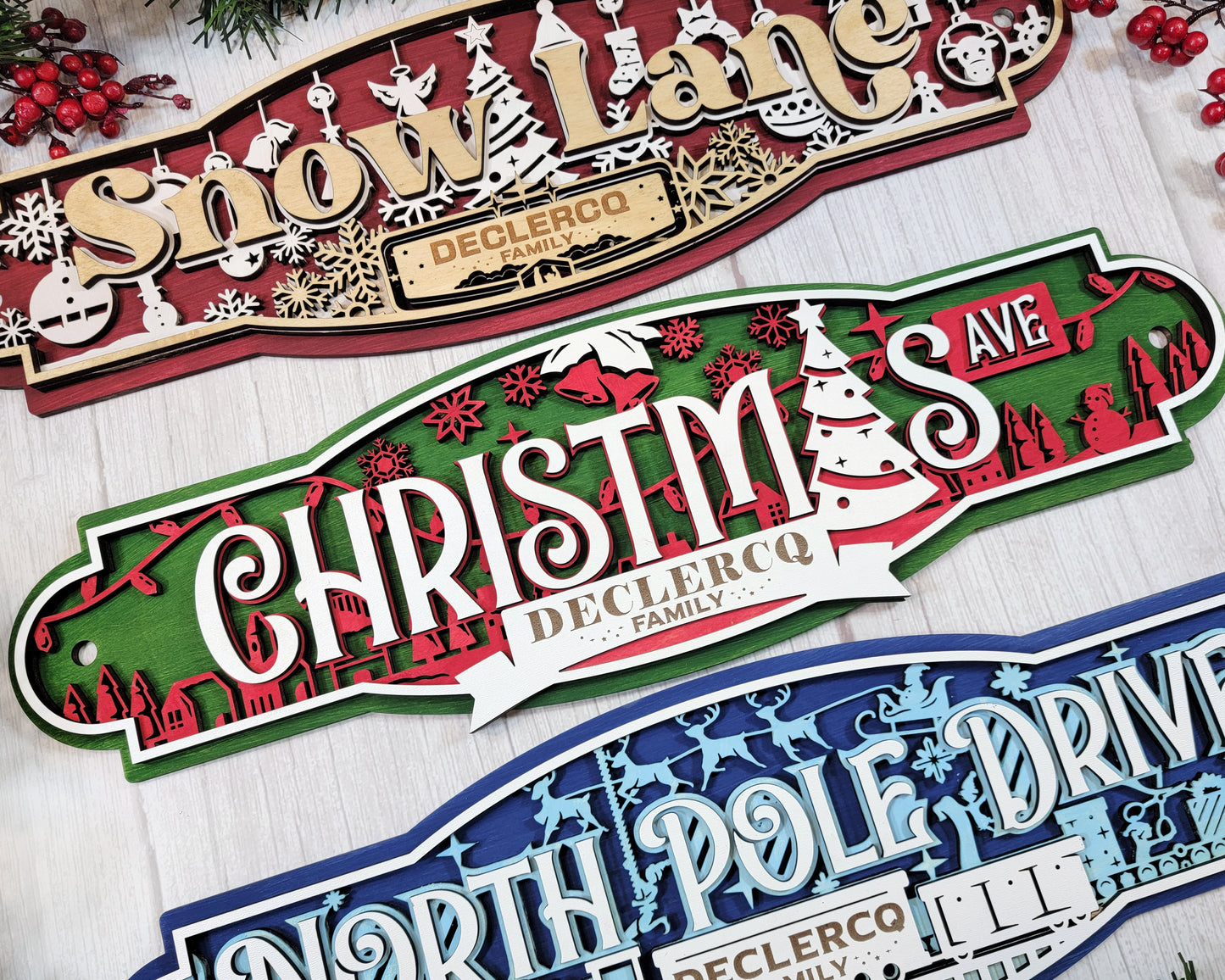 Personalized Merry Christmas Street Signs