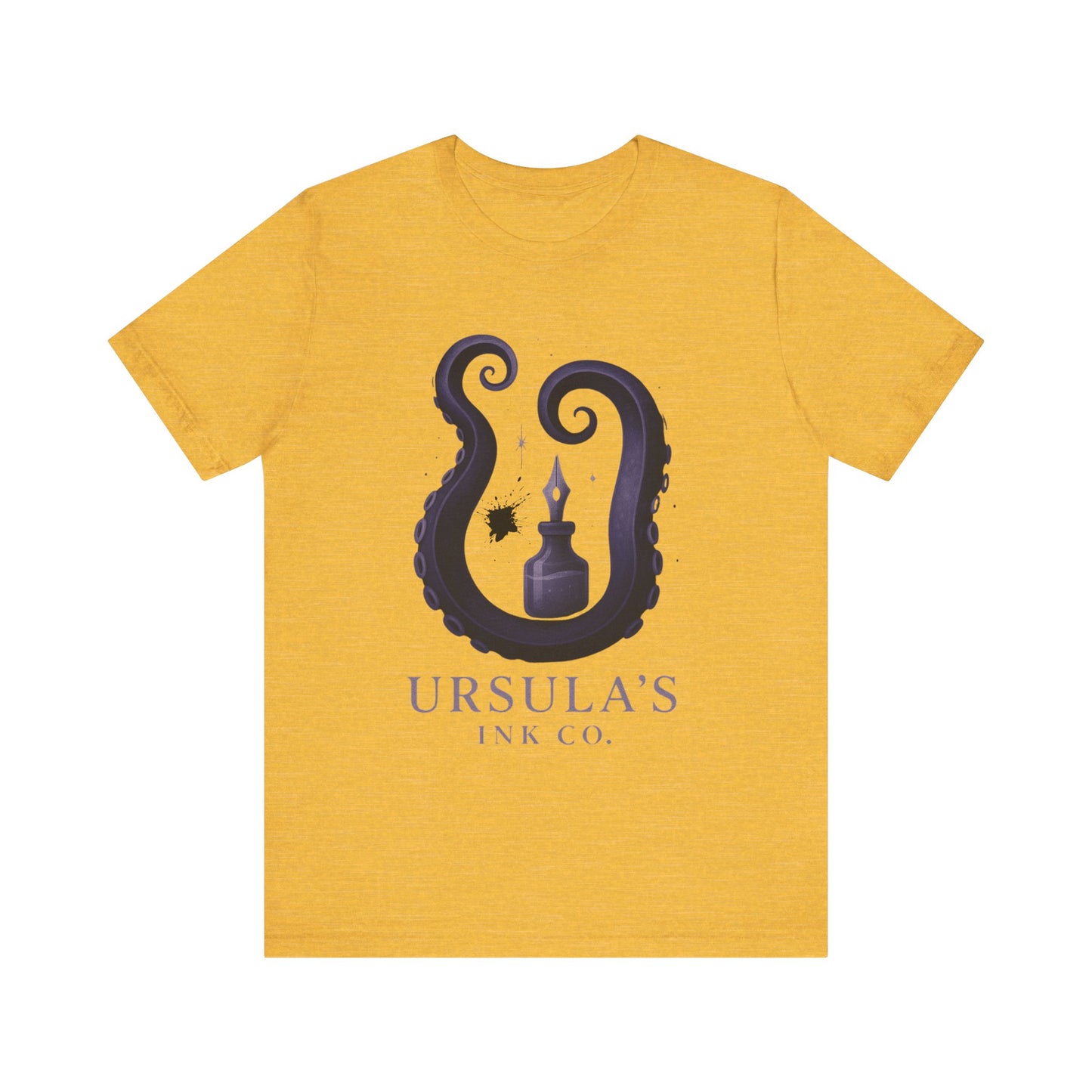 Ursulas Ink Co - Spooky Octopus Tentacle Ink Bottle T-Shirt - Vintage Nautical Style - Villain Themed - Disney Themed