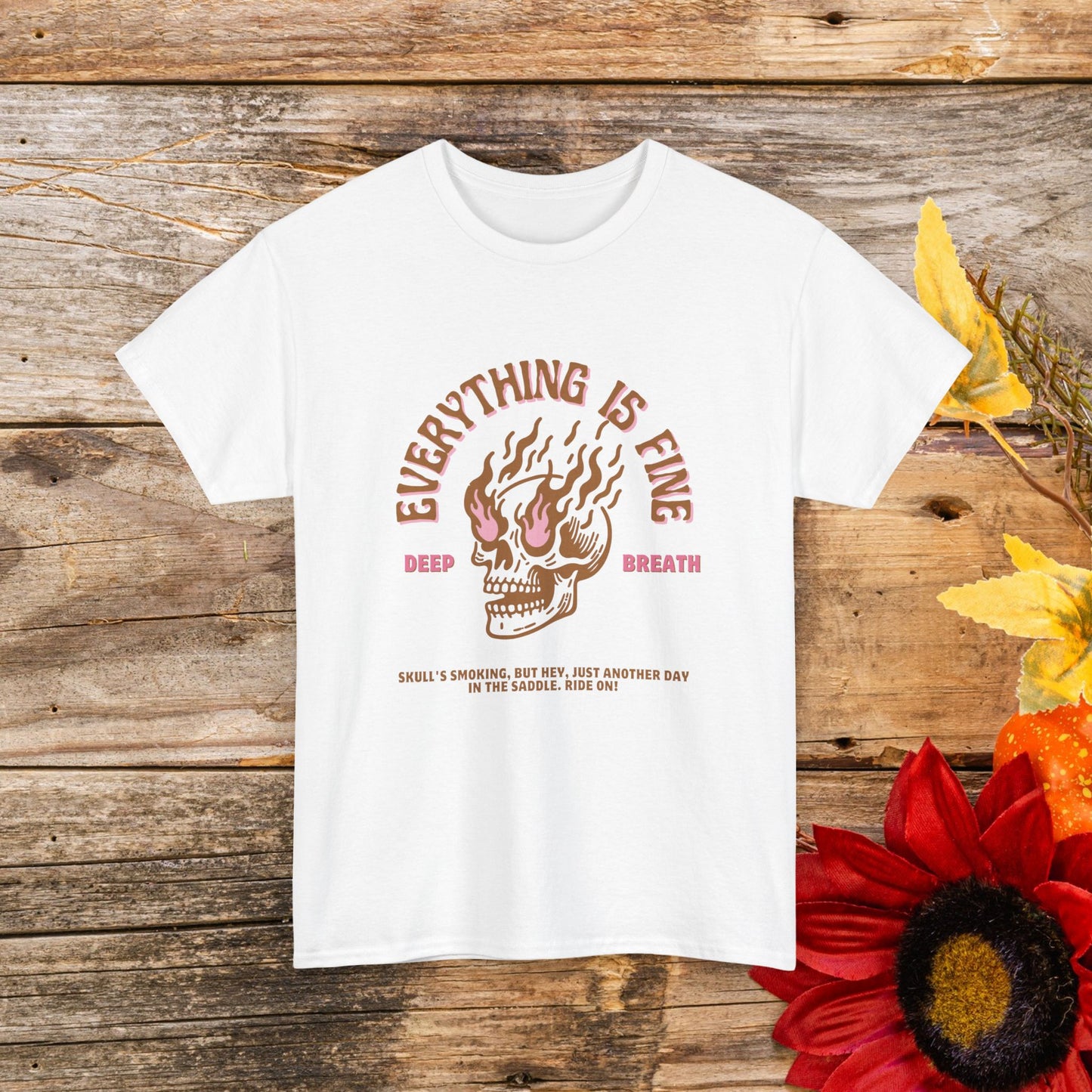 Everything is Fine, Deep Breath" Heavy Cotton T-Shirt