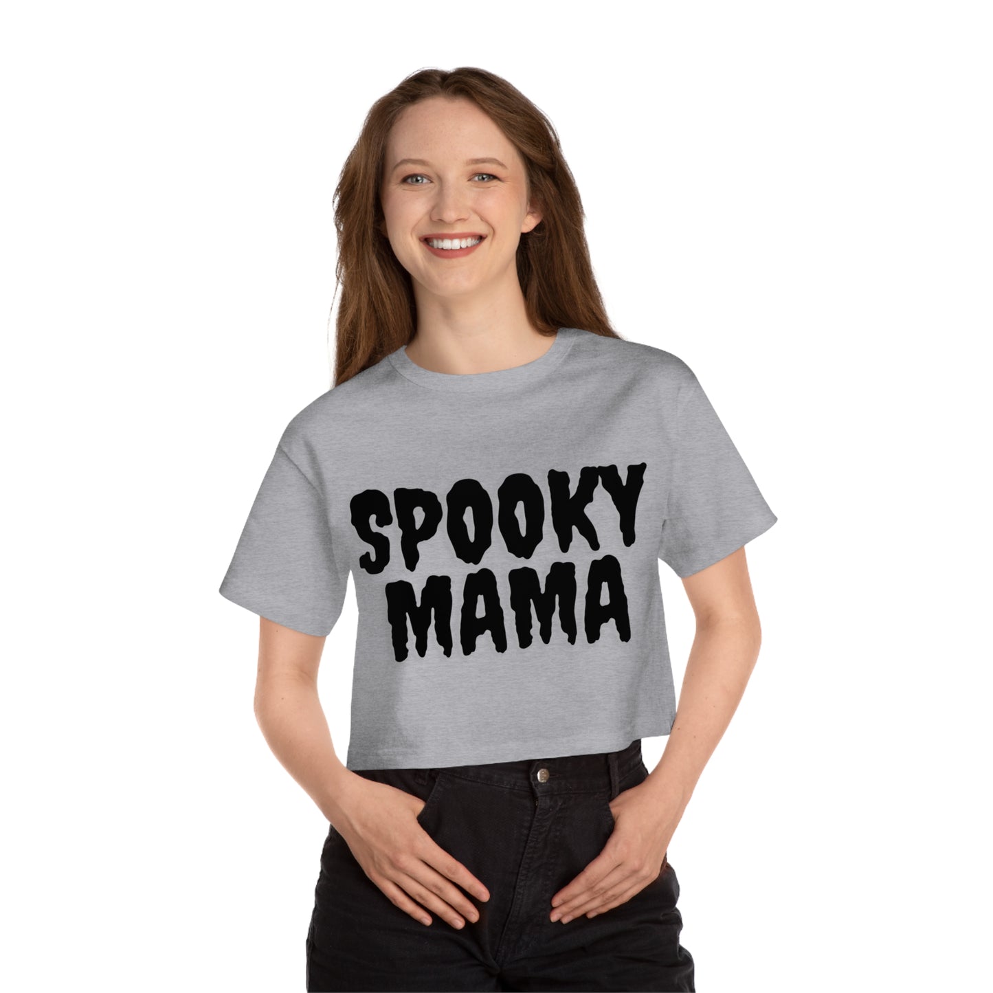 Spooky Mama Crop Top - Trendy Halloween Apparel for Moms