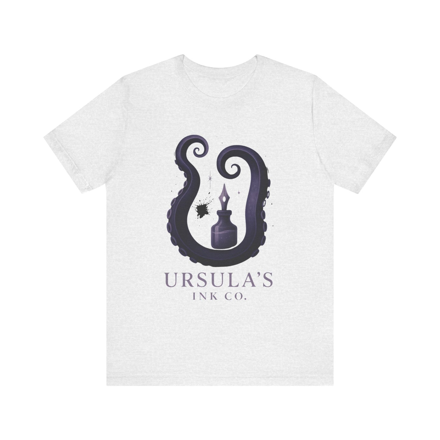 Ursulas Ink Co - Spooky Octopus Tentacle Ink Bottle T-Shirt - Vintage Nautical Style - Villain Themed - Disney Themed