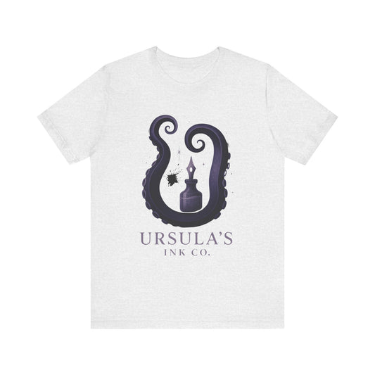 Ursulas Ink Co - Spooky Octopus Tentacle Ink Bottle T-Shirt - Vintage Nautical Style - Villain Themed - Disney Themed
