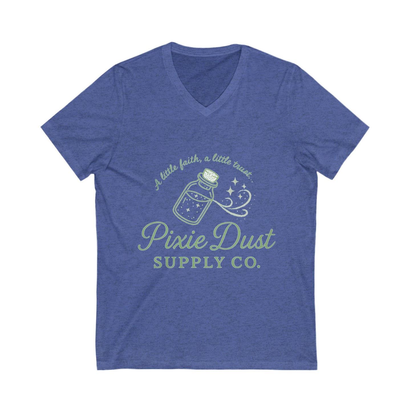 Pixie Dust Supply Co. V-Neck Tee, Magical T-Shirt, Fairy-Themed Merchandise, Gift for Dreamers, Enchanting Apparel, Lighthearted Fashion