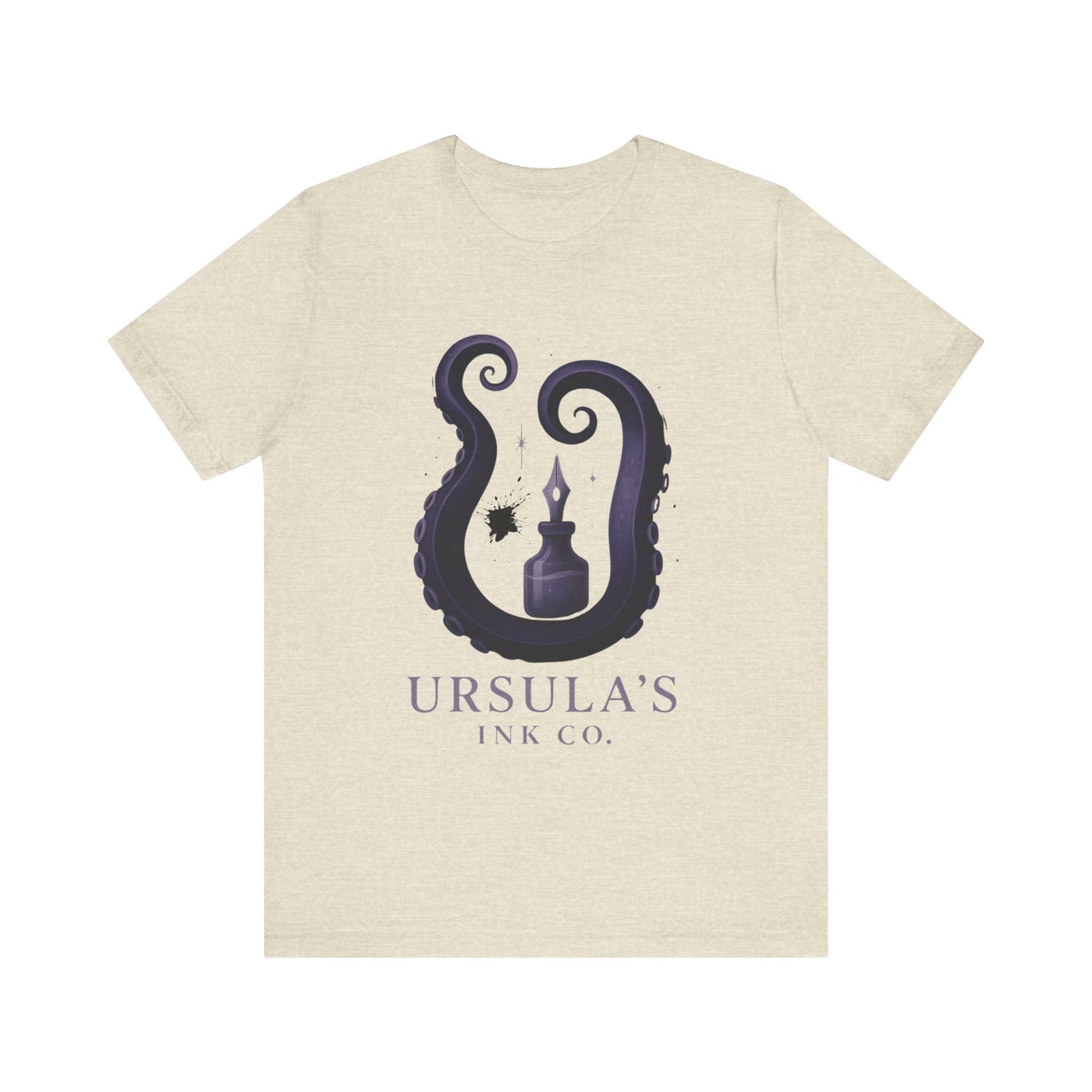 Ursulas Ink Co - Spooky Octopus Tentacle Ink Bottle T-Shirt - Vintage Nautical Style - Villain Themed - Disney Themed