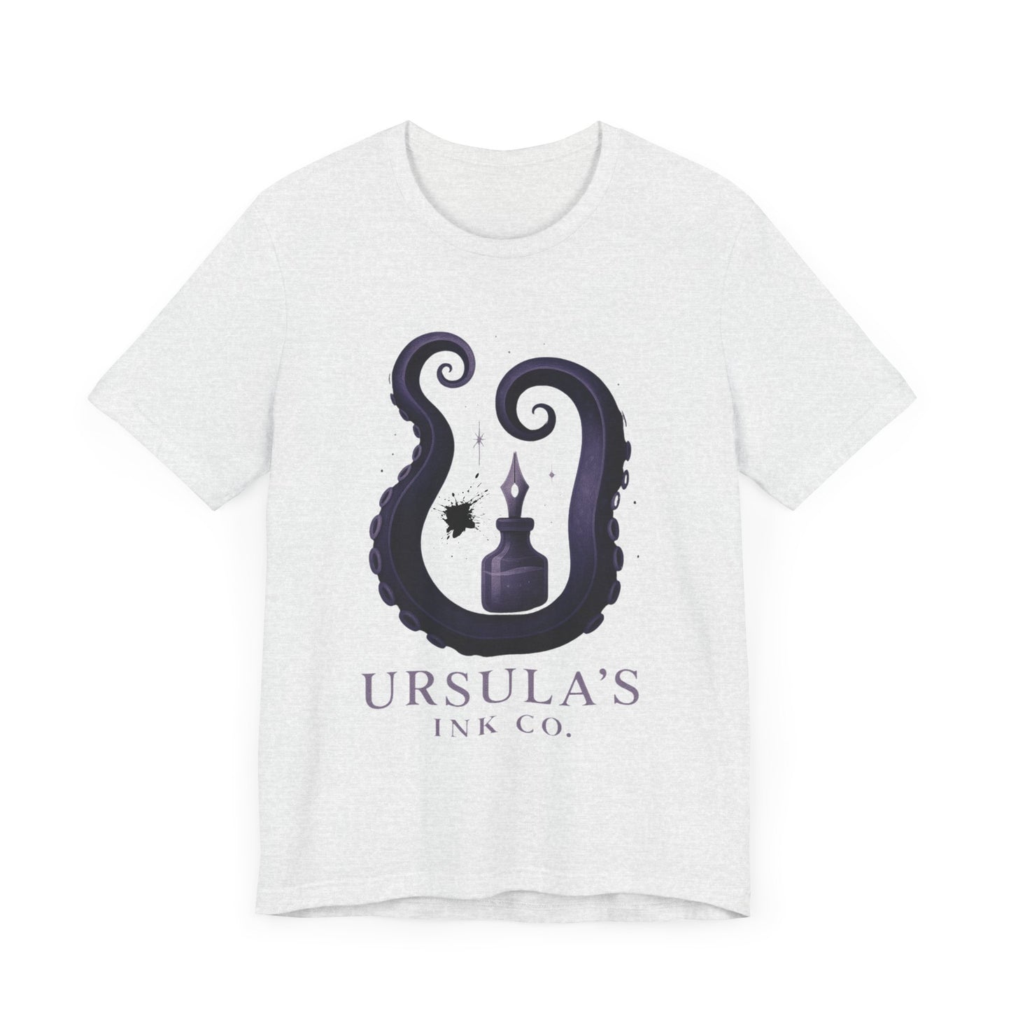 Ursulas Ink Co - Spooky Octopus Tentacle Ink Bottle T-Shirt - Vintage Nautical Style - Villain Themed - Disney Themed