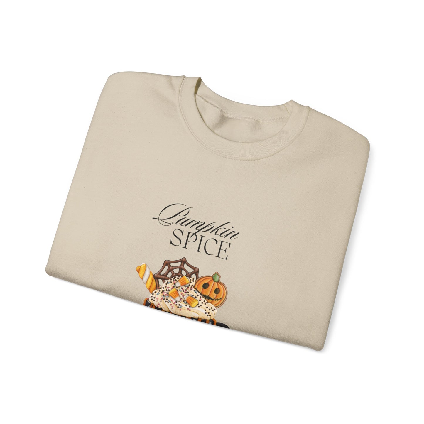 Pumpkin Spice Spooky Vibes Women's Sweatshirt - Cozy Fall and Halloween Fashion