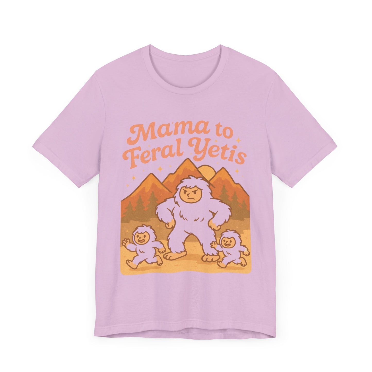 Mama to Feral Yetis Unisex Tee, Funny Family T-Shirt, Gift for Moms, Unique Yeti Shirt, Cool Casual Wear, Feral Yetis Merchandise