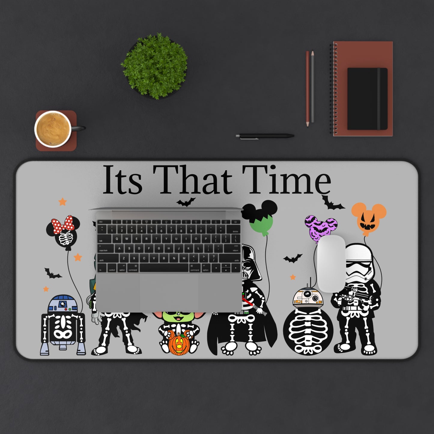 It's That Time Star Wars Halloween Characters Desk Mat - Spooky and Fun Office Accessory