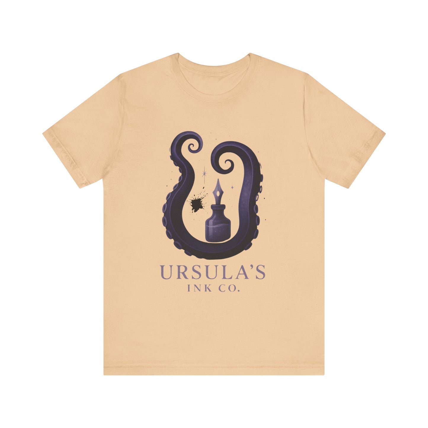 Ursulas Ink Co - Spooky Octopus Tentacle Ink Bottle T-Shirt - Vintage Nautical Style - Villain Themed - Disney Themed