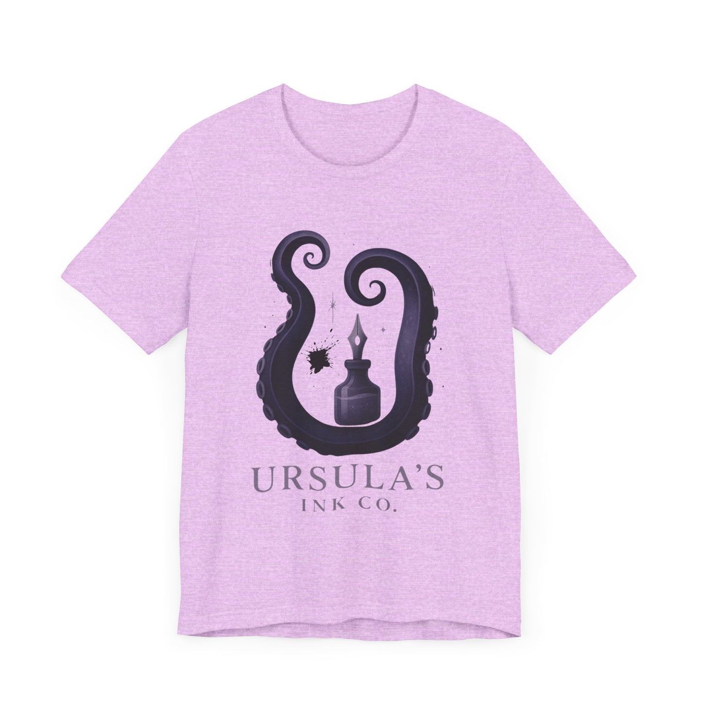 Ursulas Ink Co - Spooky Octopus Tentacle Ink Bottle T-Shirt - Vintage Nautical Style - Villain Themed - Disney Themed