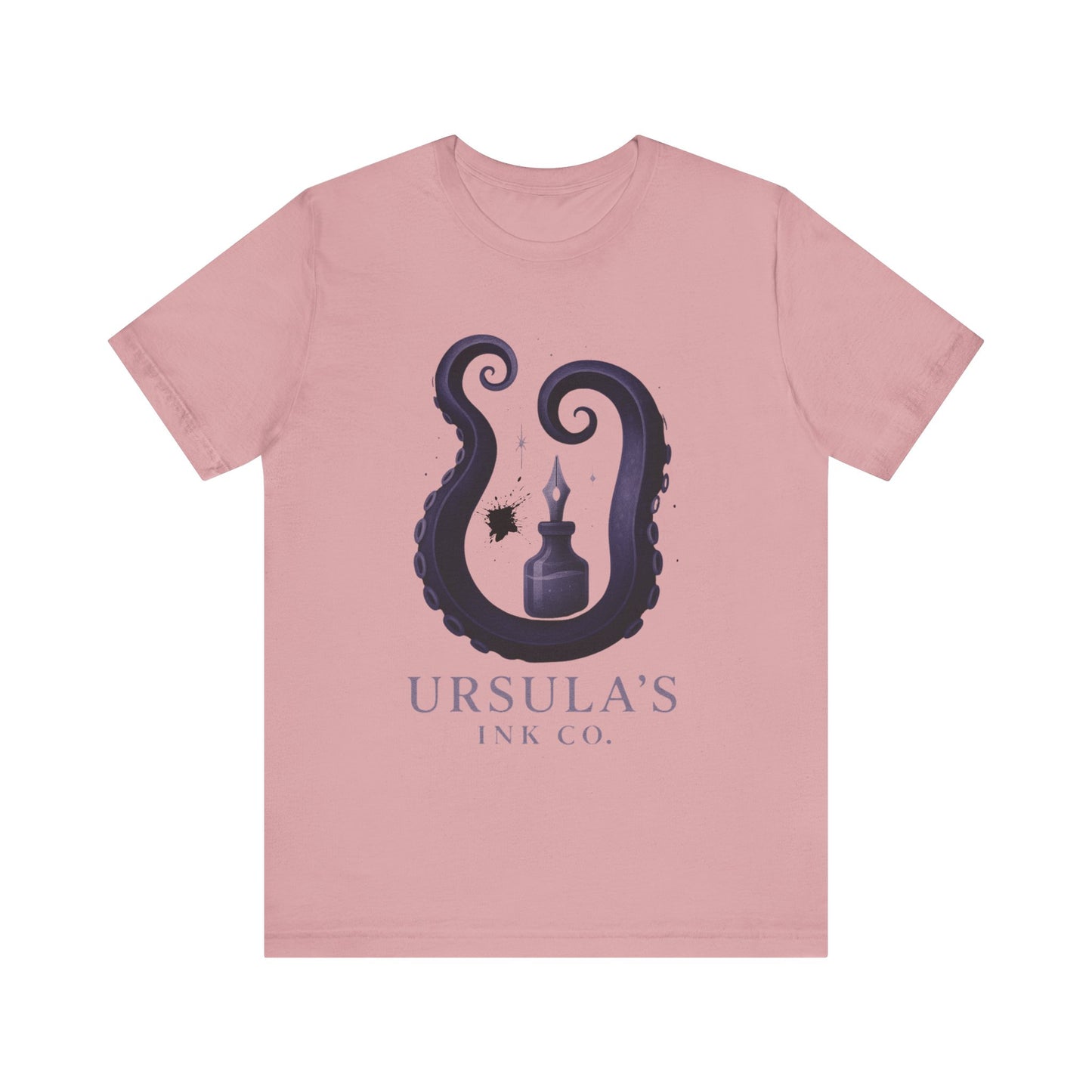 Ursulas Ink Co - Spooky Octopus Tentacle Ink Bottle T-Shirt - Vintage Nautical Style - Villain Themed - Disney Themed