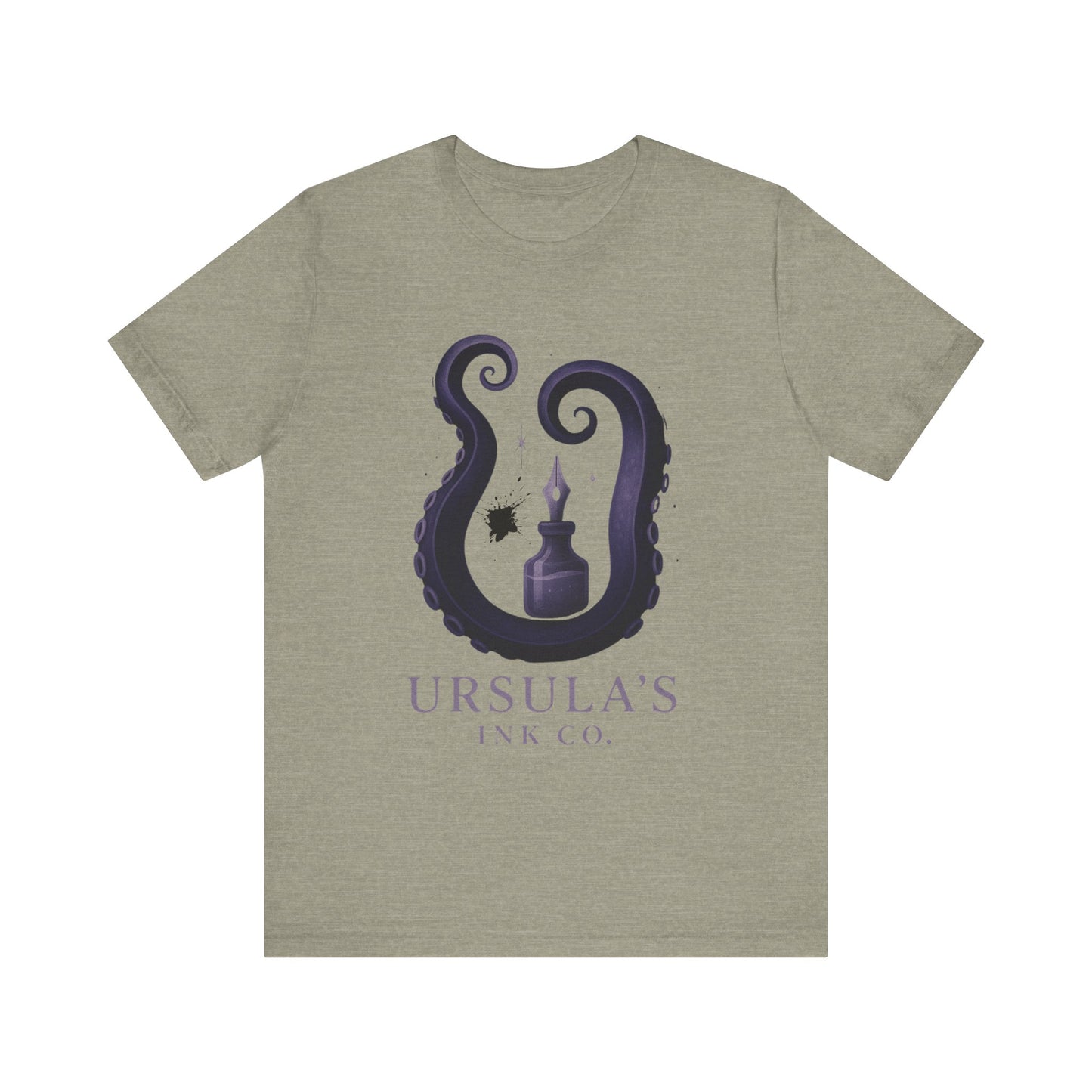 Ursulas Ink Co - Spooky Octopus Tentacle Ink Bottle T-Shirt - Vintage Nautical Style - Villain Themed - Disney Themed