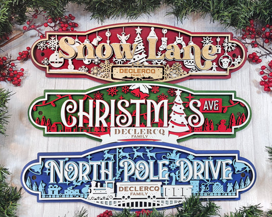 Personalized Merry Christmas Street Signs