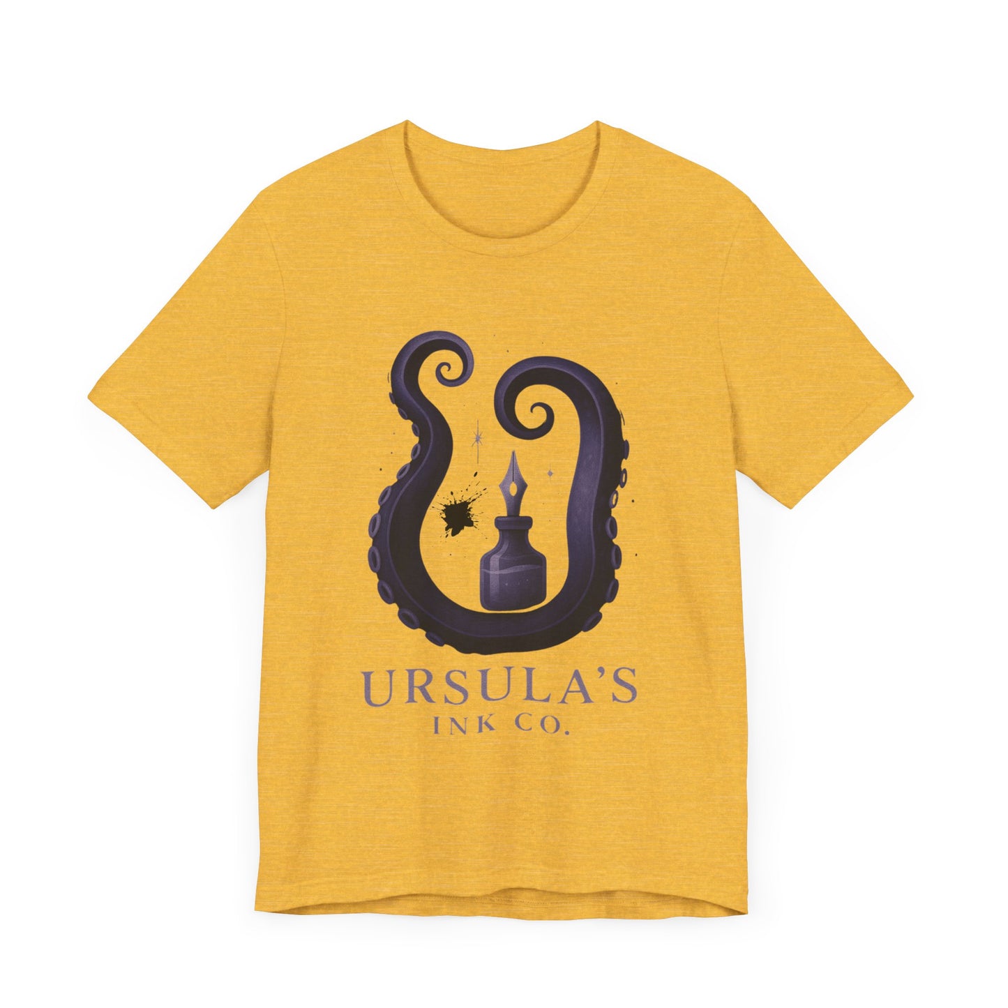 Ursulas Ink Co - Spooky Octopus Tentacle Ink Bottle T-Shirt - Vintage Nautical Style - Villain Themed - Disney Themed