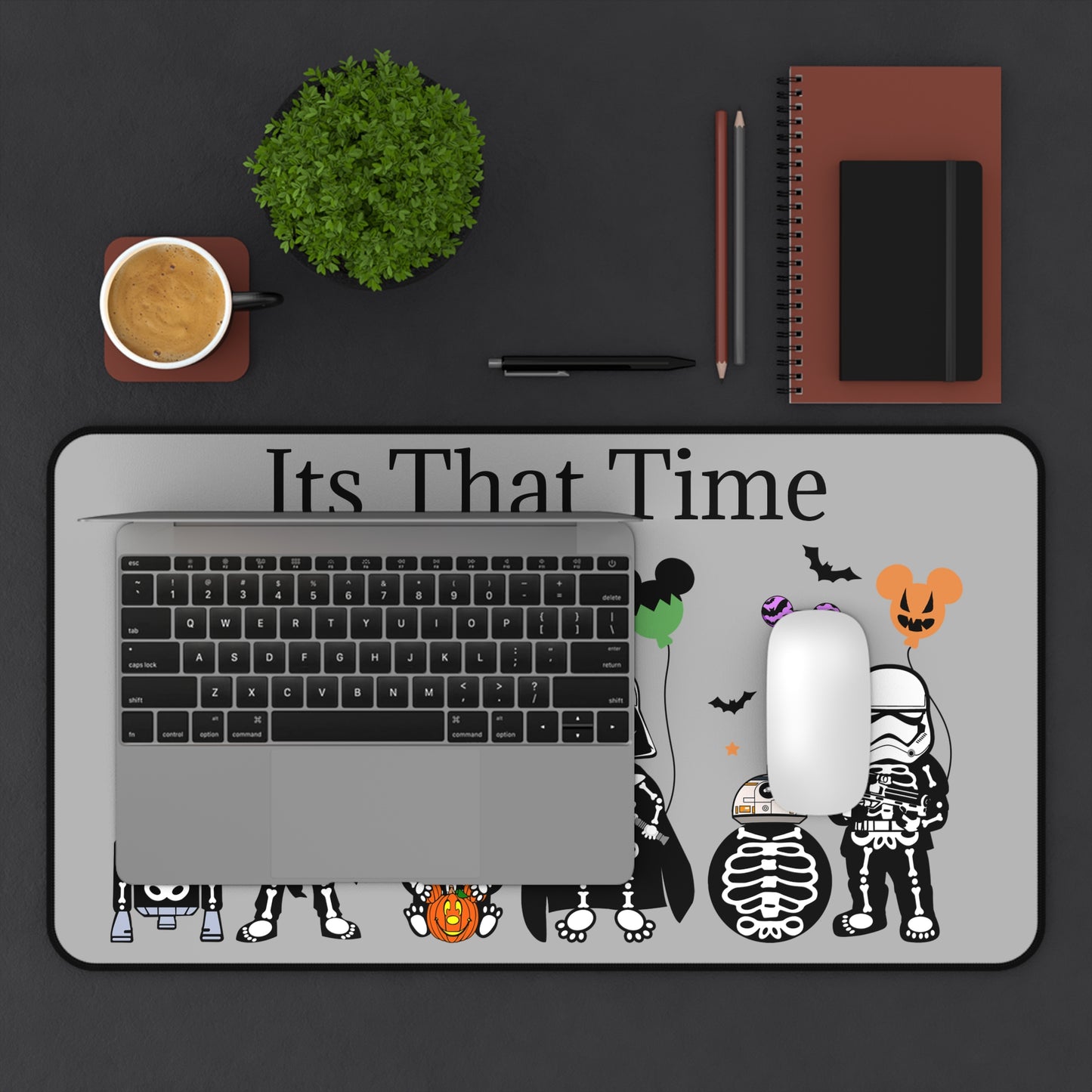 It's That Time Star Wars Halloween Characters Desk Mat - Spooky and Fun Office Accessory