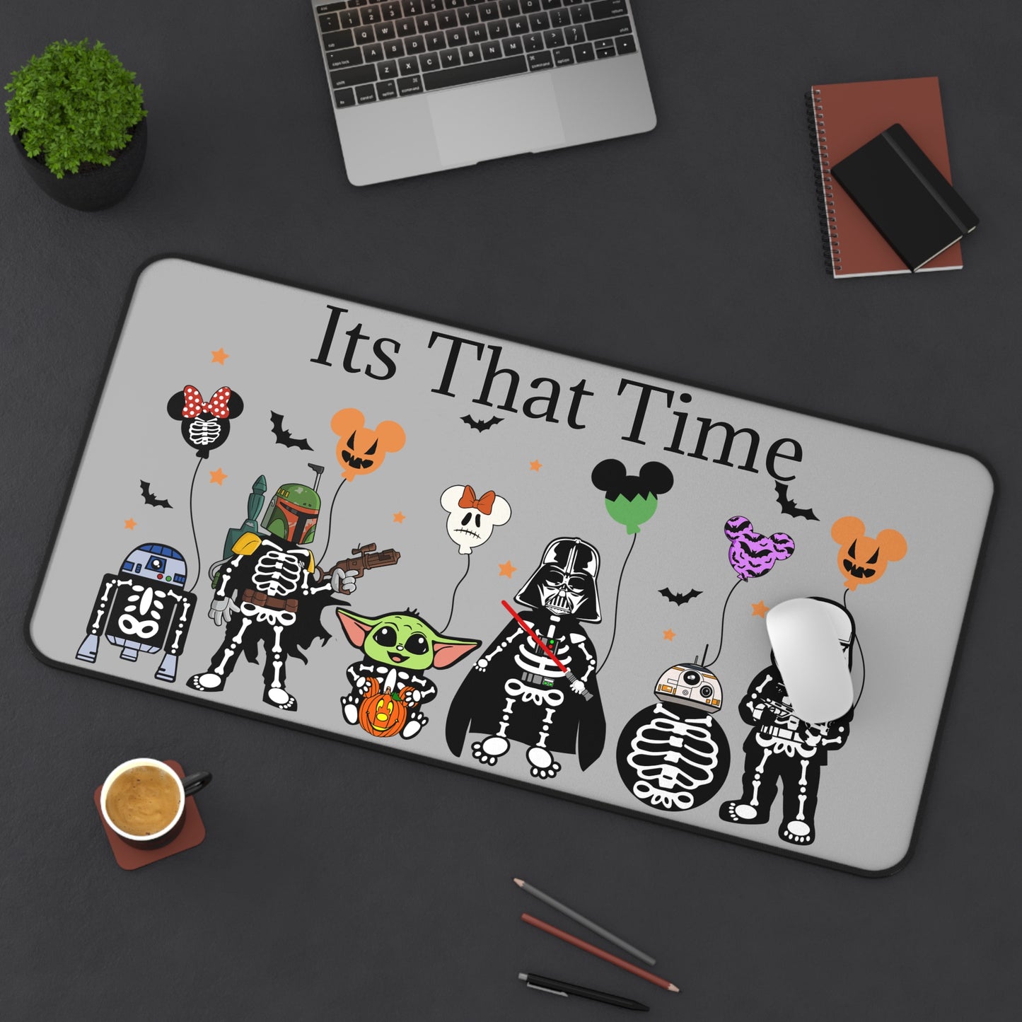 It's That Time Star Wars Halloween Characters Desk Mat - Spooky and Fun Office Accessory