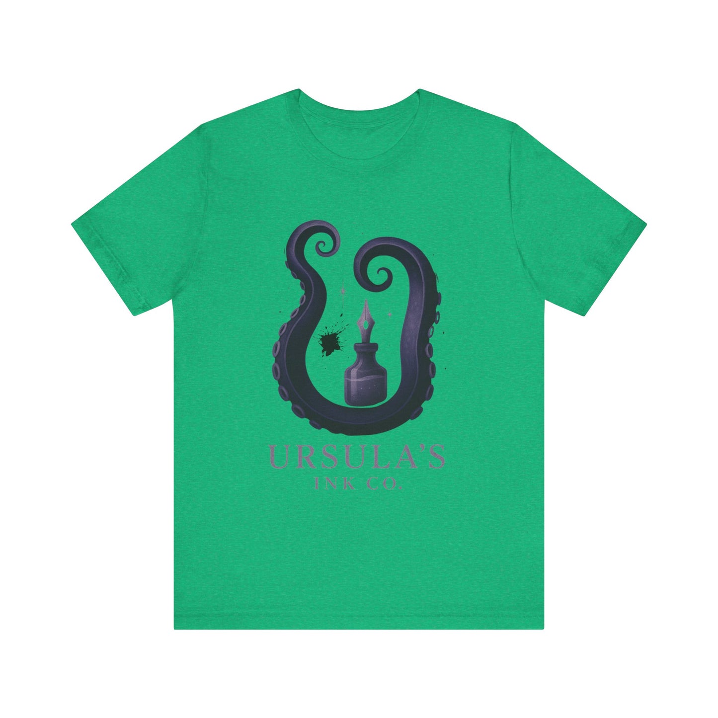 Ursulas Ink Co - Spooky Octopus Tentacle Ink Bottle T-Shirt - Vintage Nautical Style - Villain Themed - Disney Themed