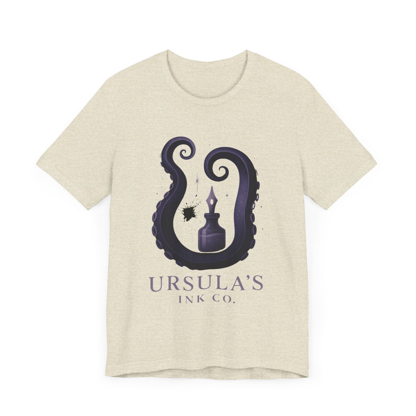 Ursulas Ink Co - Spooky Octopus Tentacle Ink Bottle T-Shirt - Vintage Nautical Style - Villain Themed - Disney Themed