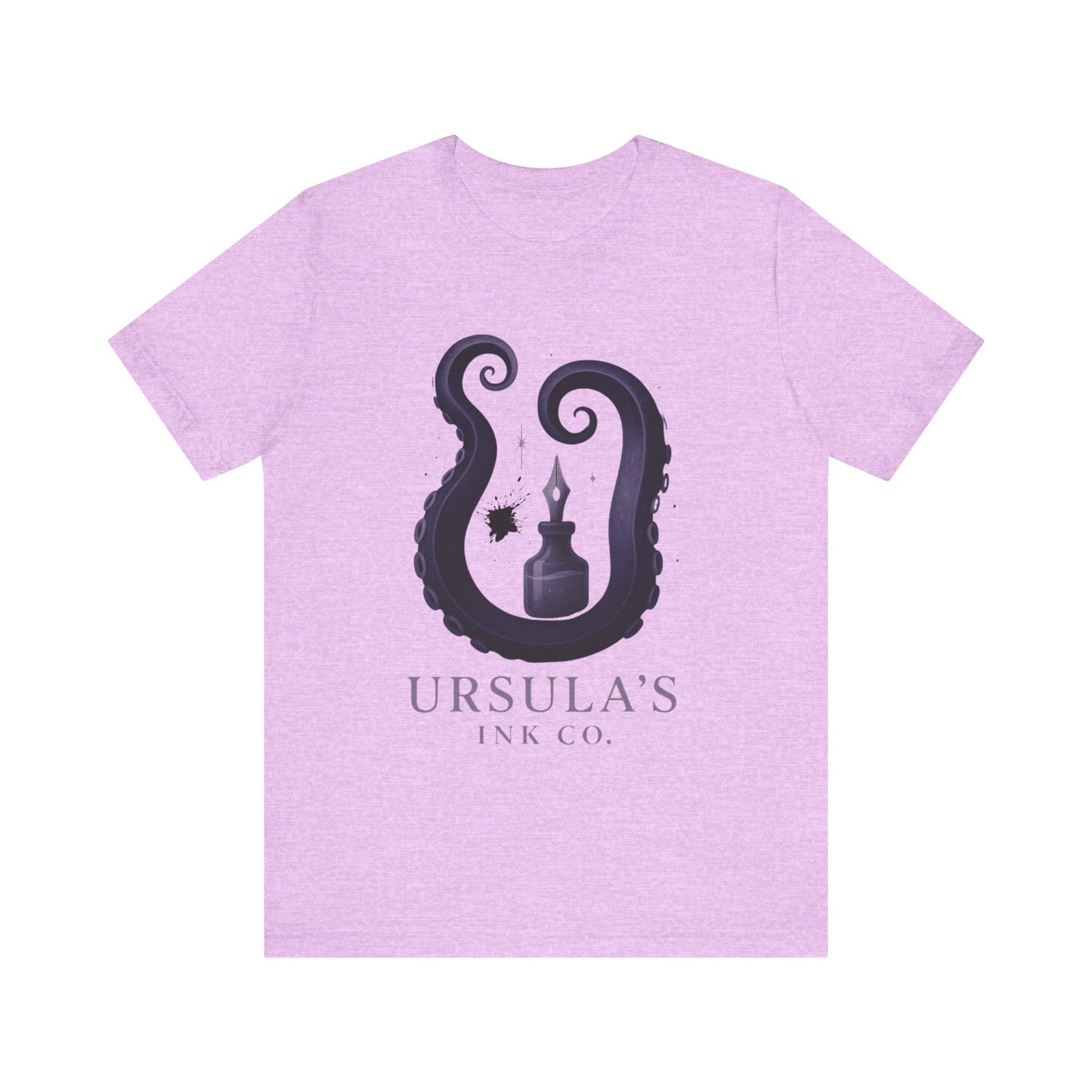 Ursulas Ink Co - Spooky Octopus Tentacle Ink Bottle T-Shirt - Vintage Nautical Style - Villain Themed - Disney Themed