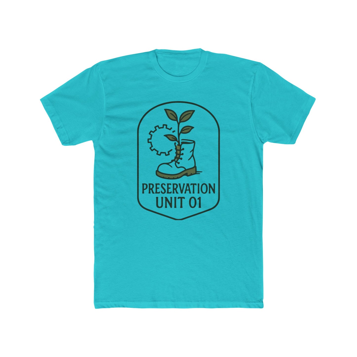 Preservation Unit 01 Shirt - Subtle Disney WALL-E Inspired Tee, Minimalist Eco Patch Design, Earth Day Disney Shirt