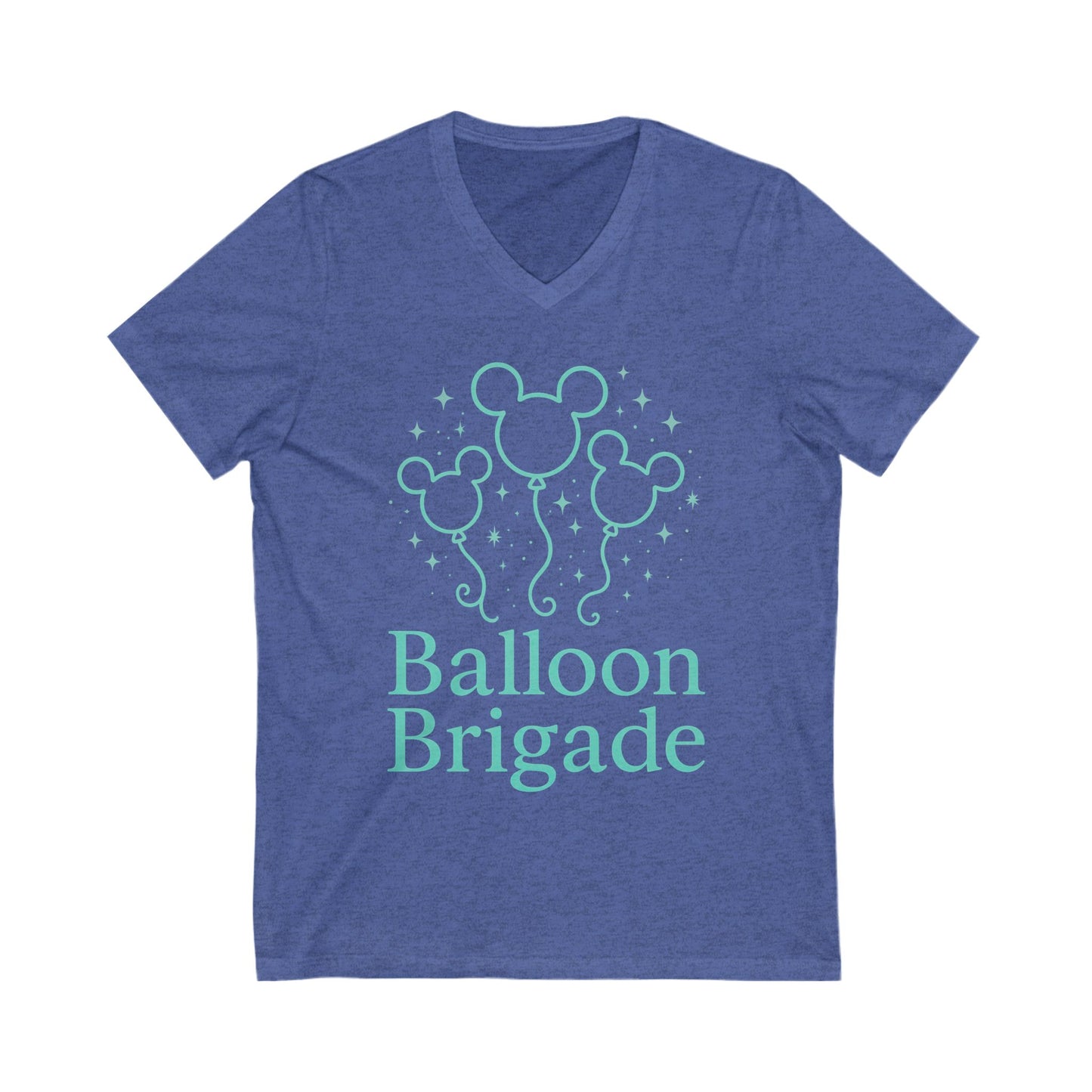 Balloon Brigade Unisex V-Neck Tee, Disney Merchandise, Family Vacation Shirt, Birthday Gift, Magical Moments Apparel