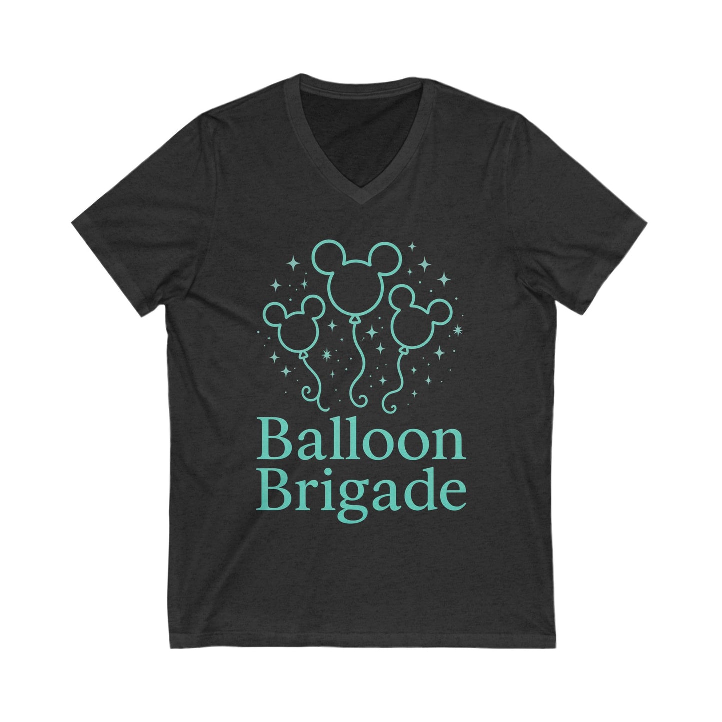Balloon Brigade Unisex V-Neck Tee, Disney Merchandise, Family Vacation Shirt, Birthday Gift, Magical Moments Apparel