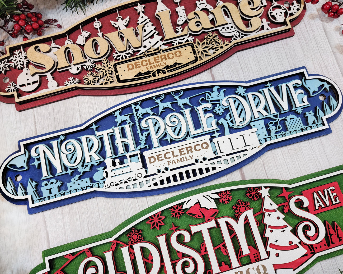 Personalized Merry Christmas Street Signs
