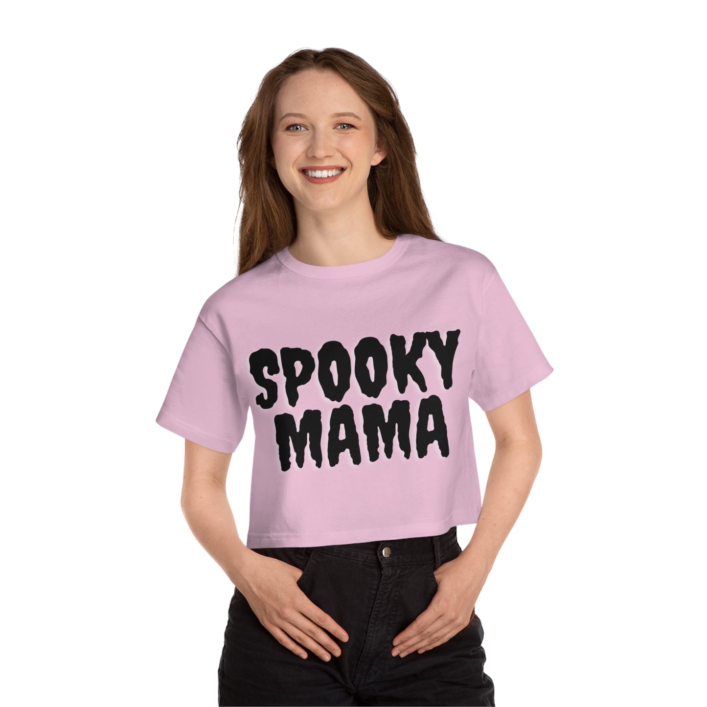 Spooky Mama Crop Top - Trendy Halloween Apparel for Moms