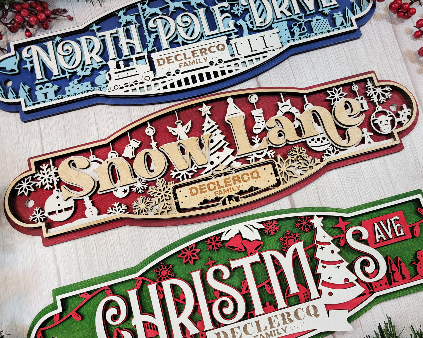 Personalized Merry Christmas Street Signs