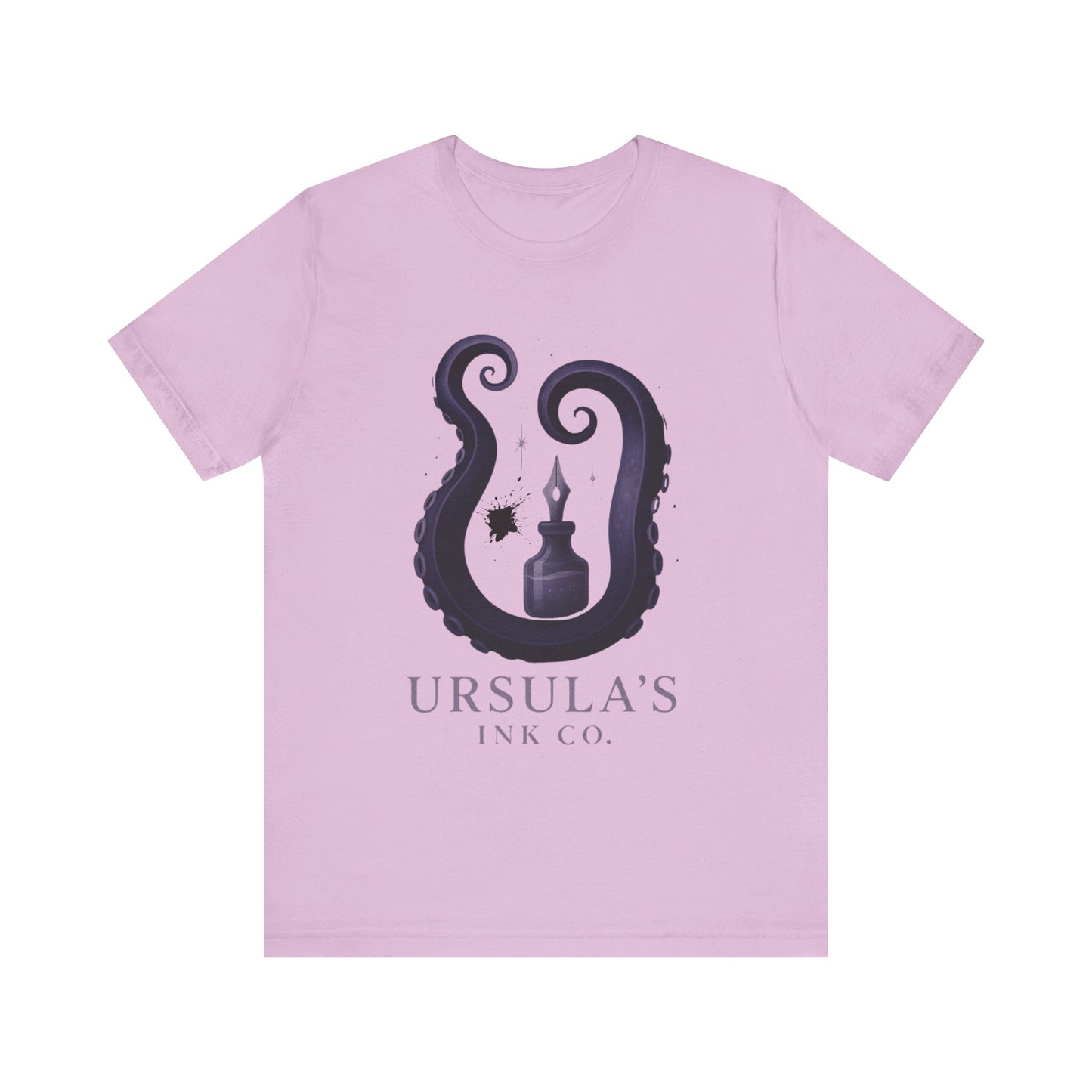 Ursulas Ink Co - Spooky Octopus Tentacle Ink Bottle T-Shirt - Vintage Nautical Style - Villain Themed - Disney Themed