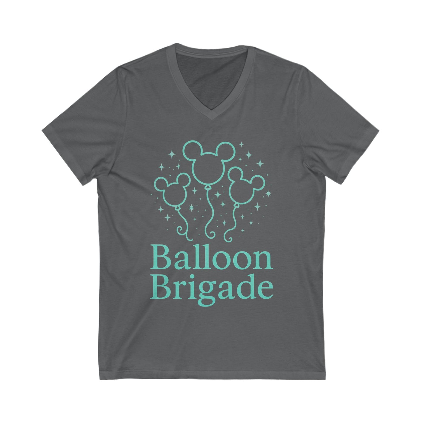 Balloon Brigade Unisex V-Neck Tee, Disney Merchandise, Family Vacation Shirt, Birthday Gift, Magical Moments Apparel