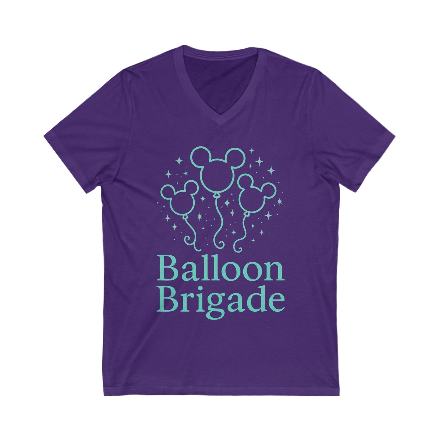 Balloon Brigade Unisex V-Neck Tee, Disney Merchandise, Family Vacation Shirt, Birthday Gift, Magical Moments Apparel
