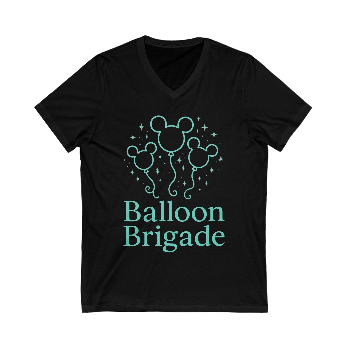 Balloon Brigade Unisex V-Neck Tee, Disney Merchandise, Family Vacation Shirt, Birthday Gift, Magical Moments Apparel