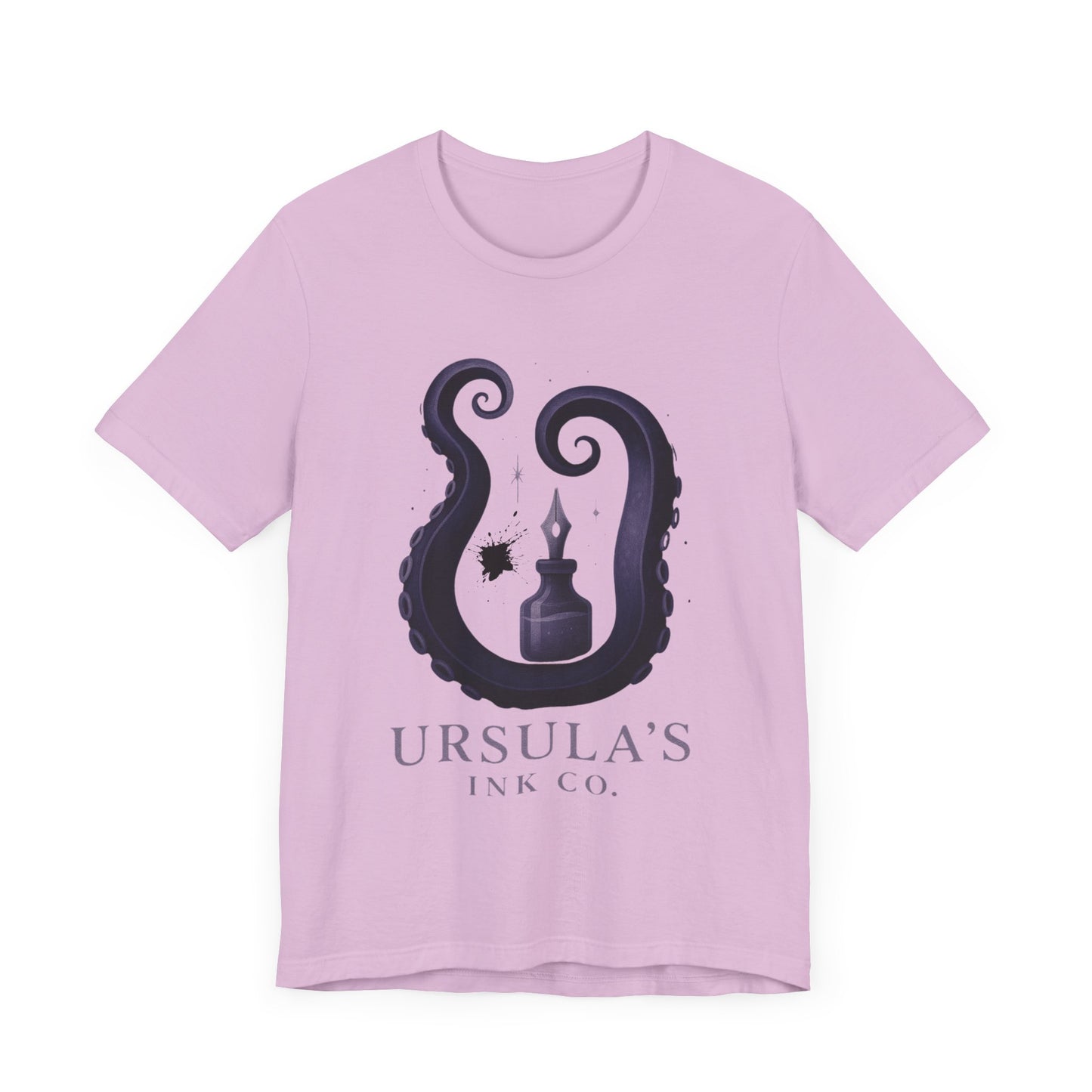 Ursulas Ink Co - Spooky Octopus Tentacle Ink Bottle T-Shirt - Vintage Nautical Style - Villain Themed - Disney Themed