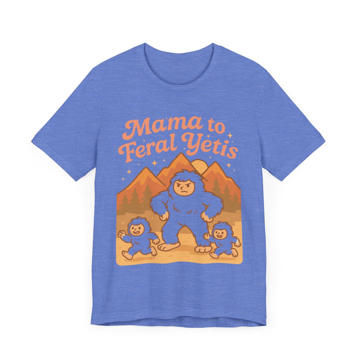 Mama to Feral Yetis Unisex Tee, Funny Family T-Shirt, Gift for Moms, Unique Yeti Shirt, Cool Casual Wear, Feral Yetis Merchandise