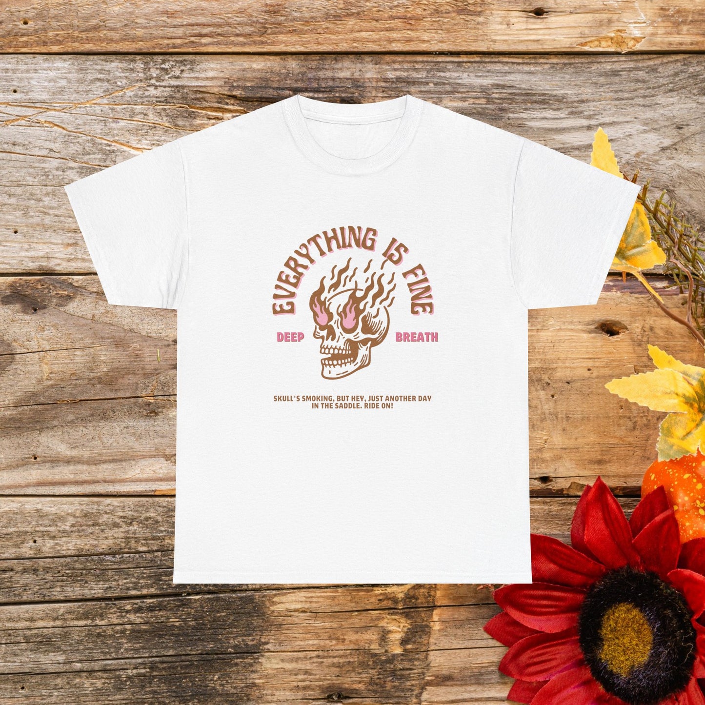 Everything is Fine, Deep Breath" Heavy Cotton T-Shirt