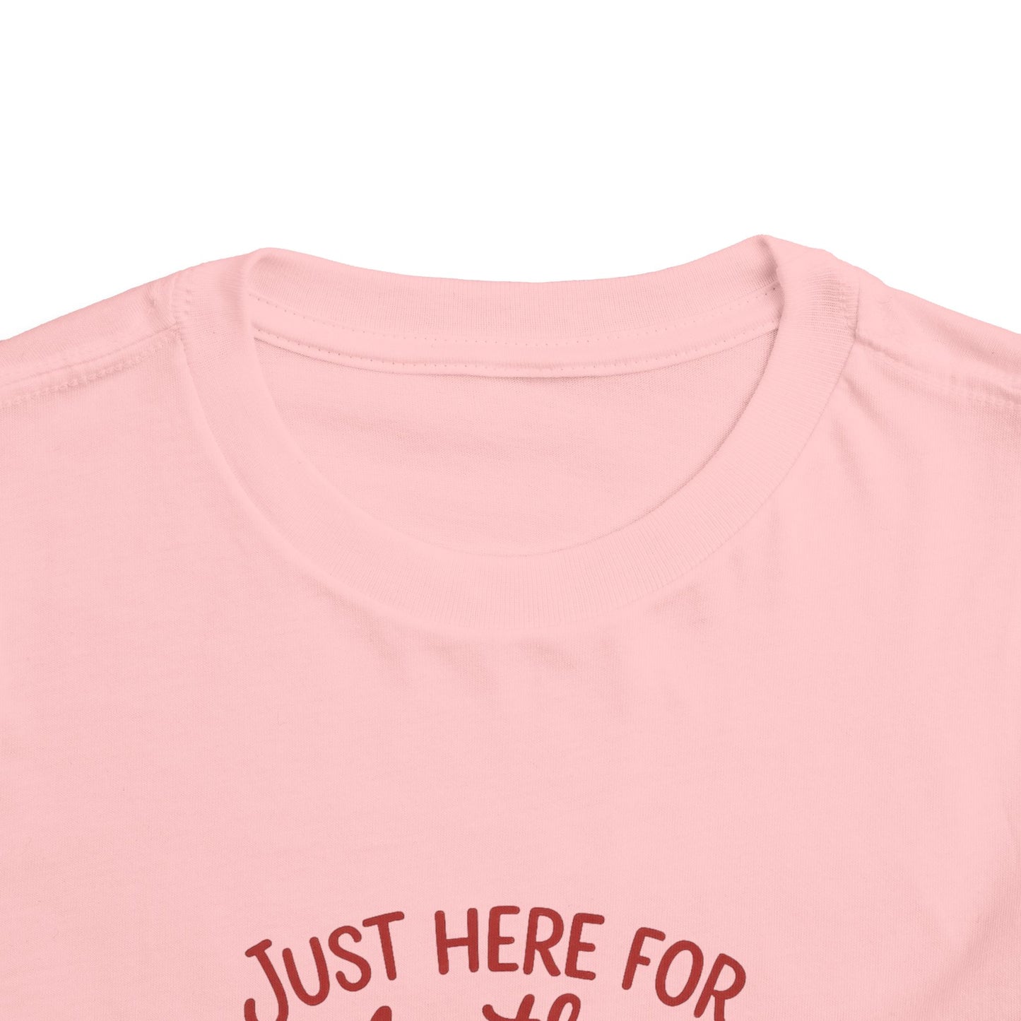 Just Here for the Polka Dots, Sass Shirt - Subtle Disney Inspired Girls Tee - Minnie Bow Shirt for Toddlers, Kids - Magical Park Outfit