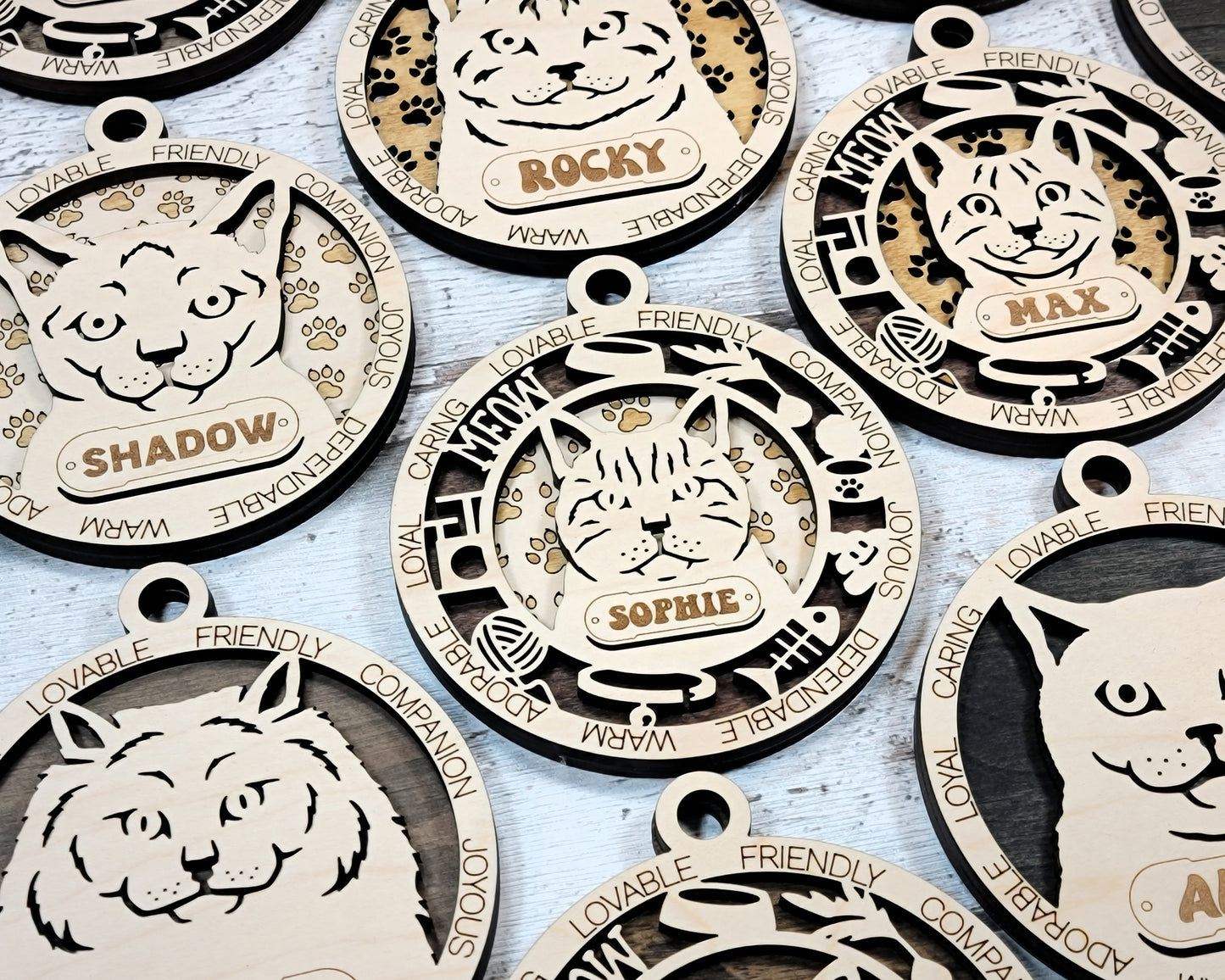 Custom Cat Breed Ornament – 4 Inch (Personalization Available)