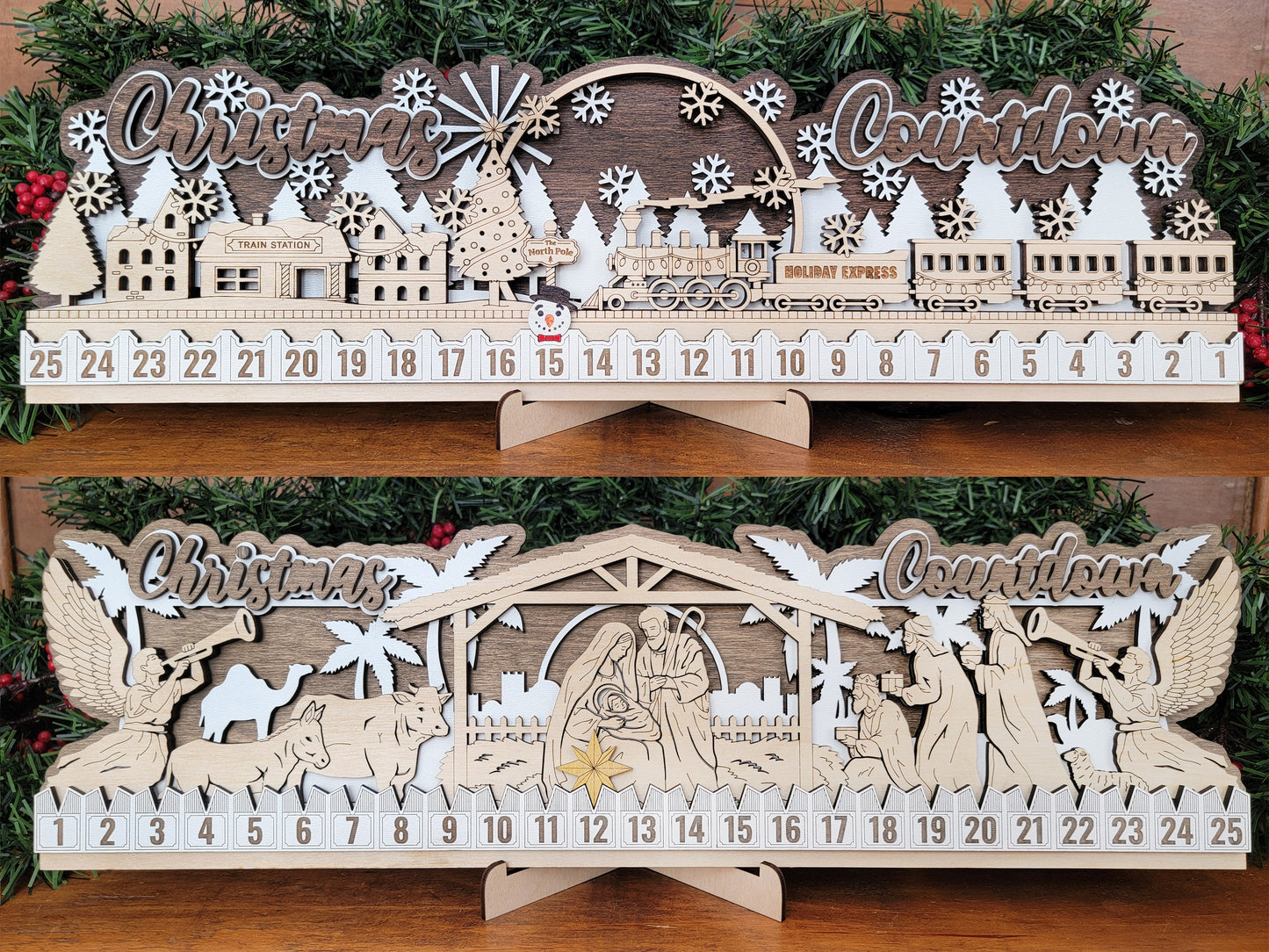 Christmas Countdown Signs – 6 Festive Designs