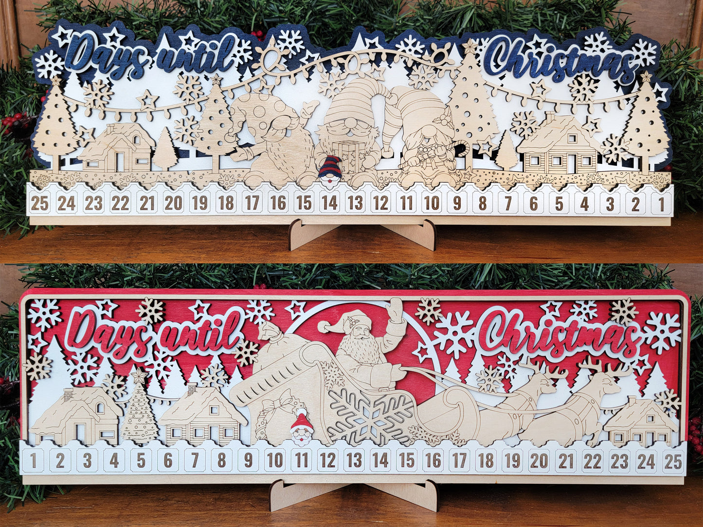 Christmas Countdown Signs – 6 Festive Designs