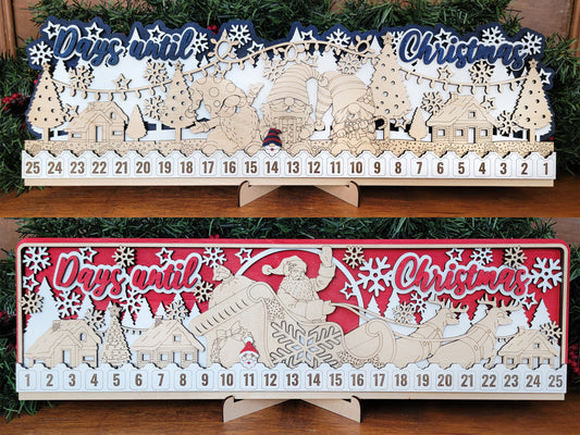 Christmas Countdown Signs – 6 Festive Designs