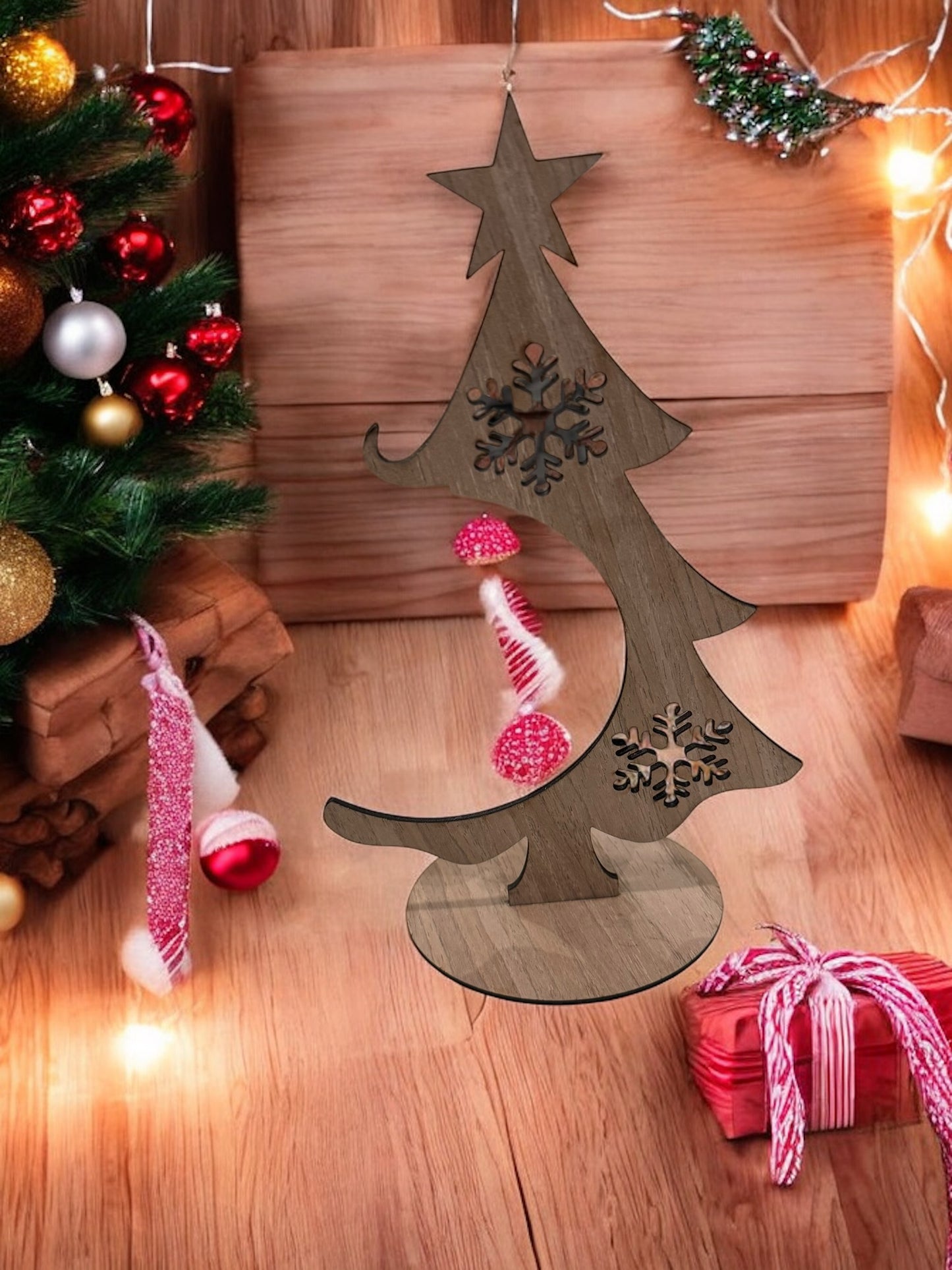 Miniature Christmas Tree Display Stand for Ornaments